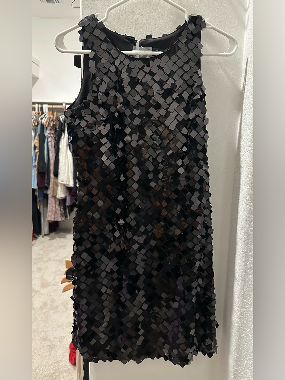 White House Black Market Black Sequin Mini Dress